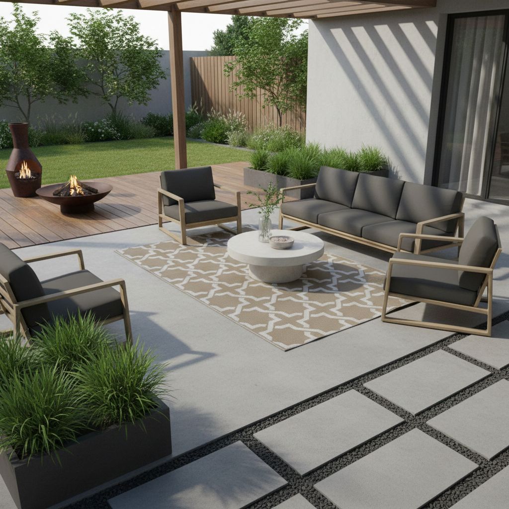 Gartenteppich Kunststoffteppich Modern braun 120x180 cm