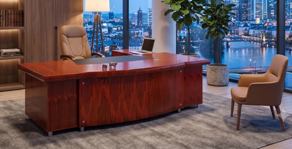 Büromöbel Chef Schreibtisch Managerschreibtisch Büroschreibtisch PARIS Krisch Links 240x250x77 cm