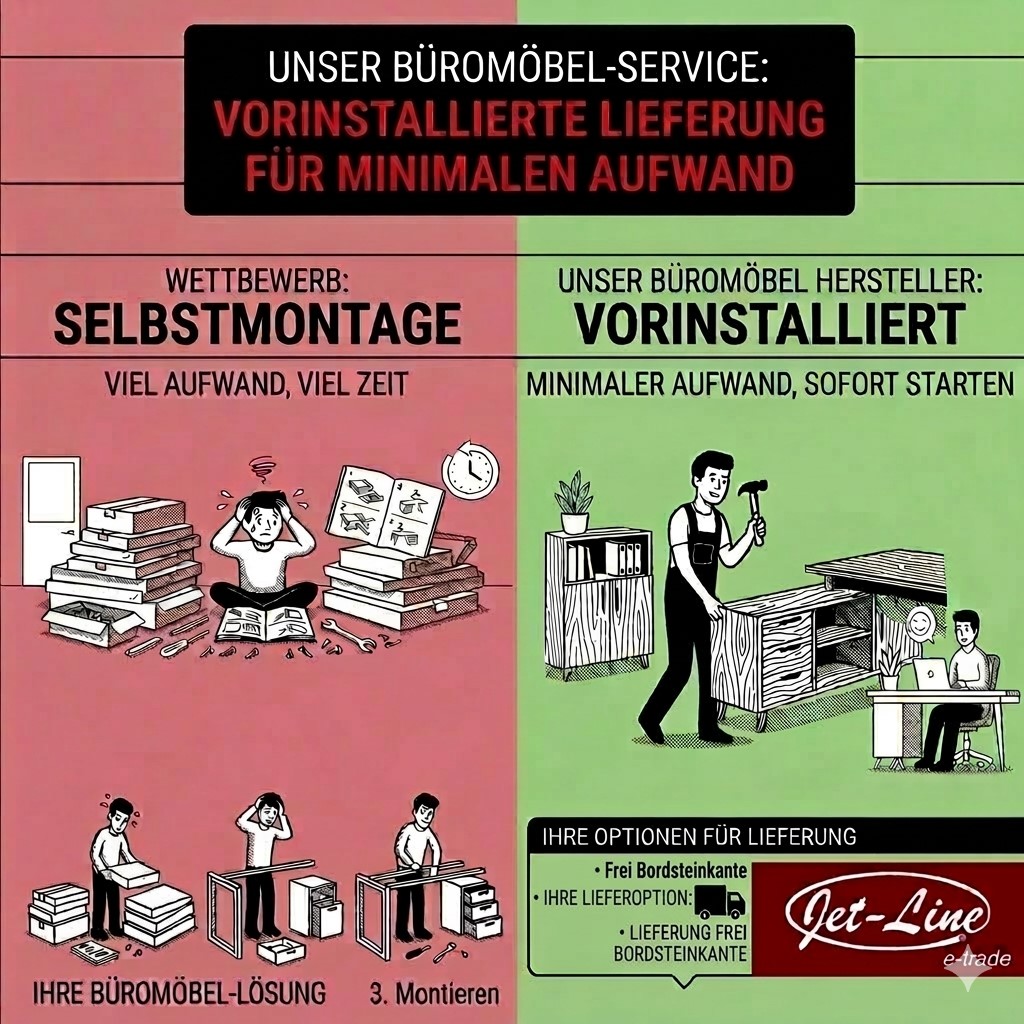 Chef Schreibtisch Eckschreibtisch Porto rechts schwarz 220x180x75 Büromöbel