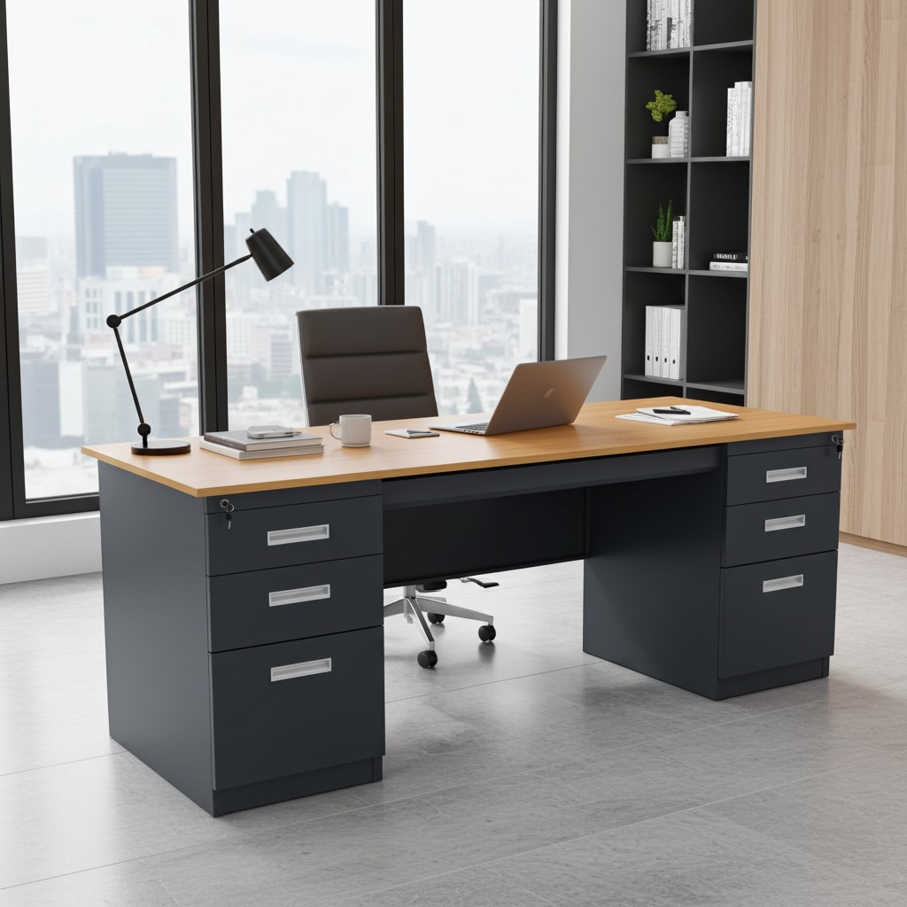 Metallschreibtisch SAMARA 180 cm