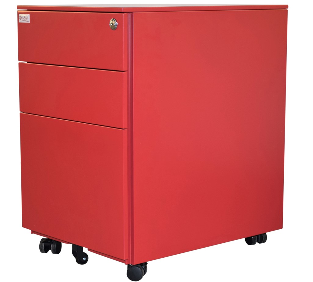 Rollcontainer in rot Rollschrank Bürocontainer