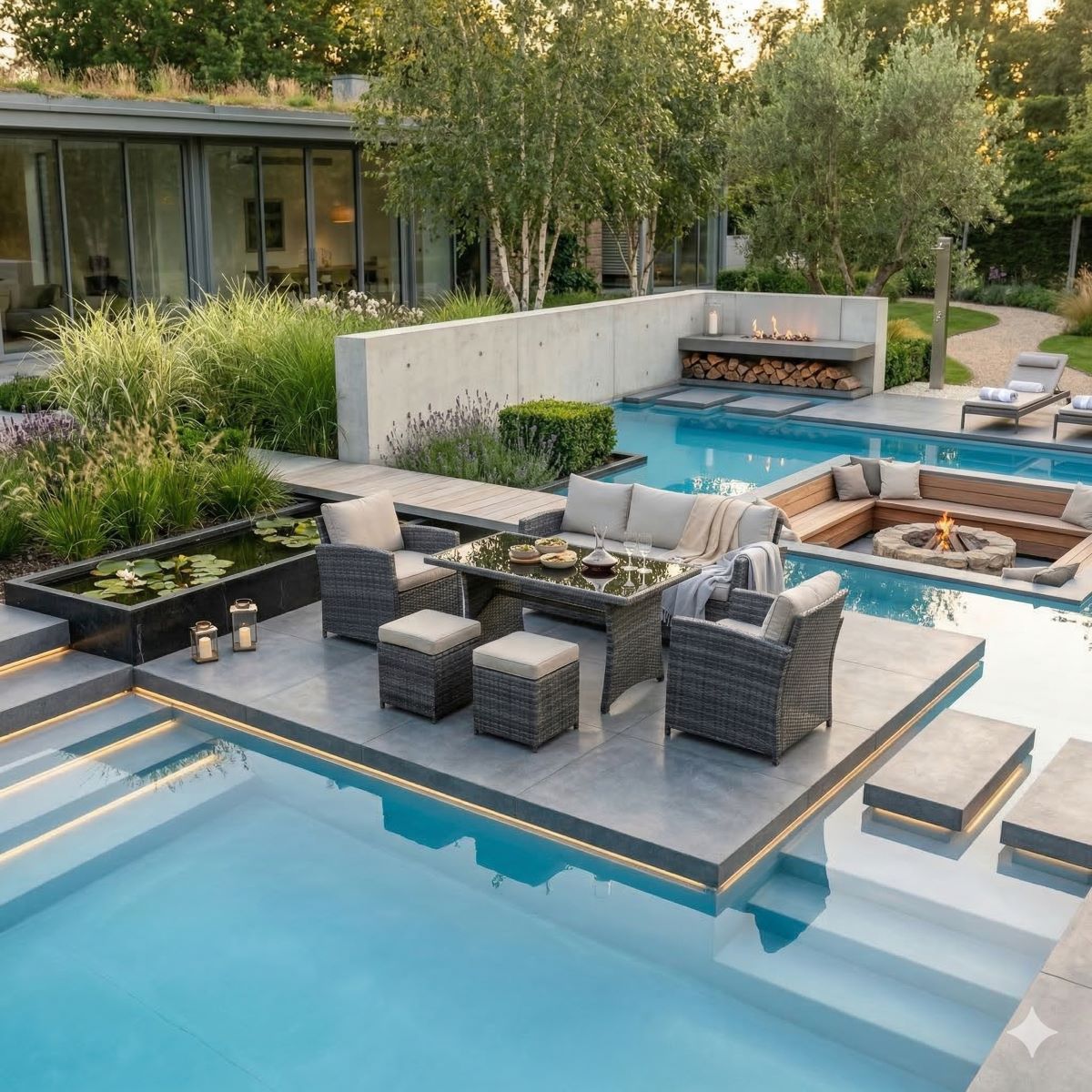 Gartenmöbel Loungemoebel Havanna grau Lounge