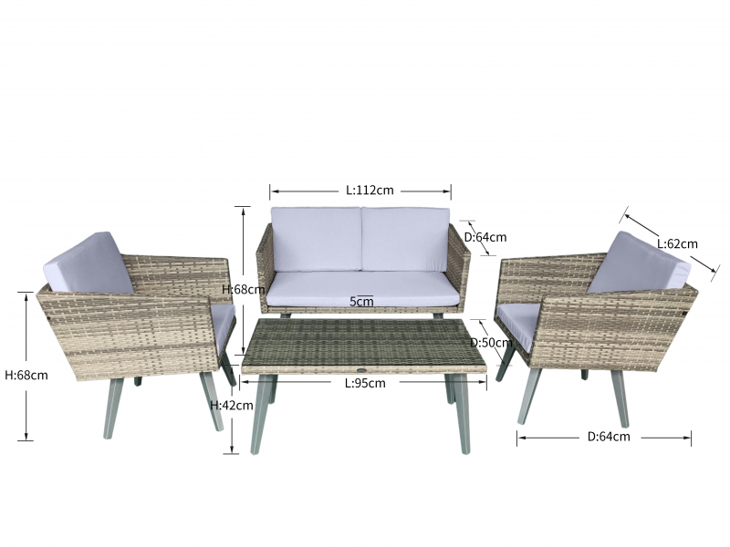 Gartenmöbel Cassis in grau meliert Neu Garten Design Lounge