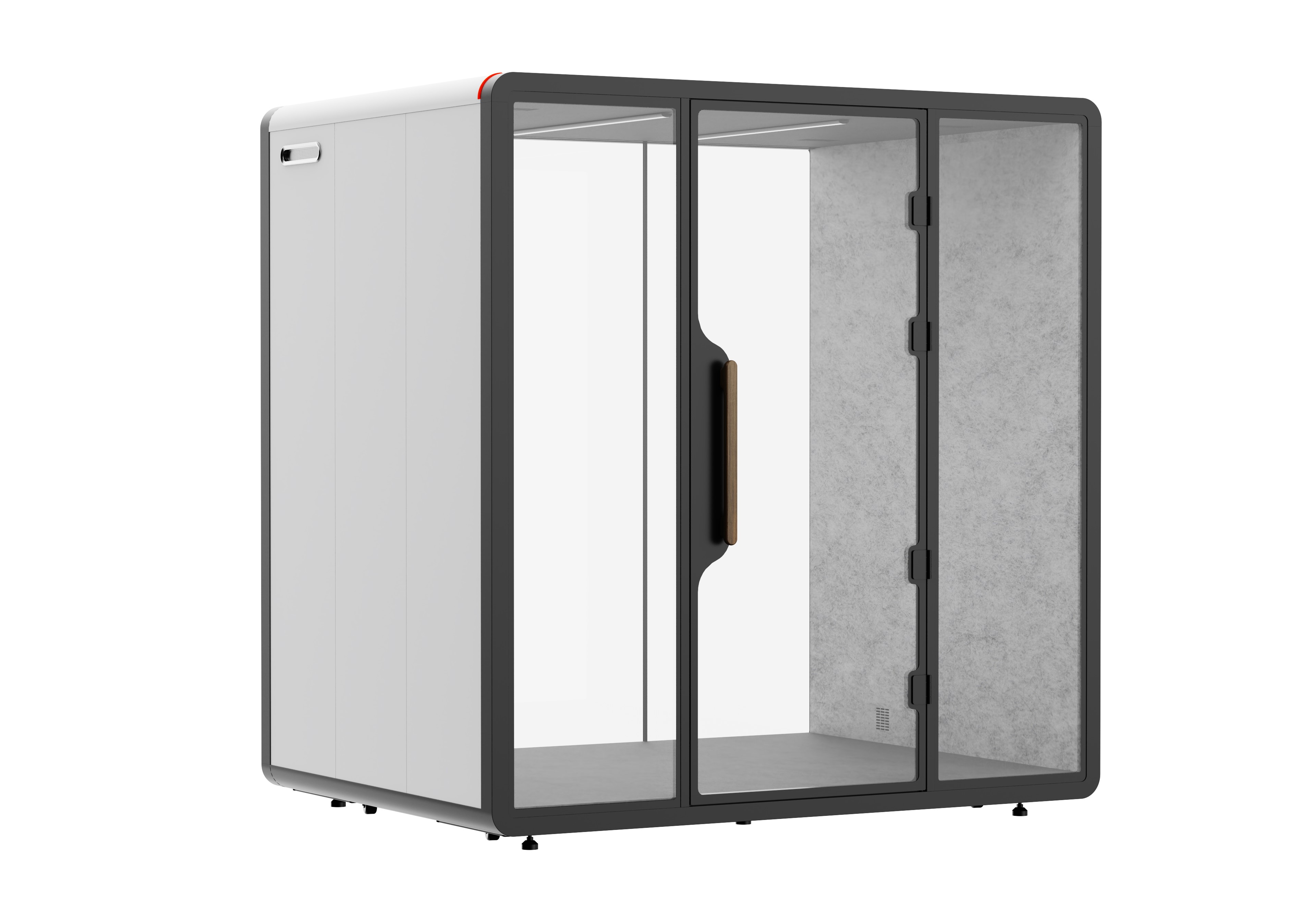 Meeting- & Telefonbox fürs Büro – Schallschutzkabine mit LED-Beleuchtung, Belüftung & Stromanschluss