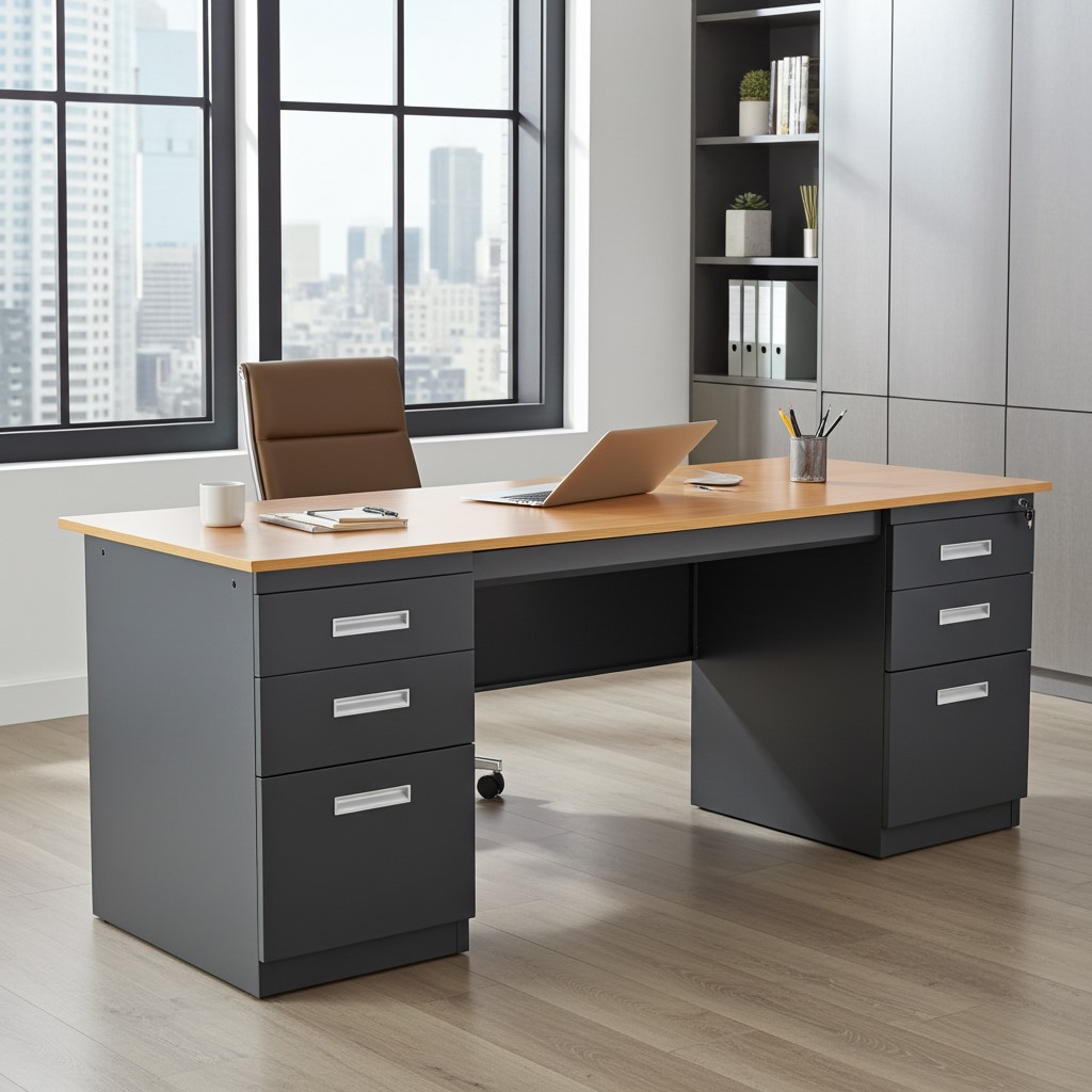 Metallschreibtisch SAMARA 180 cm