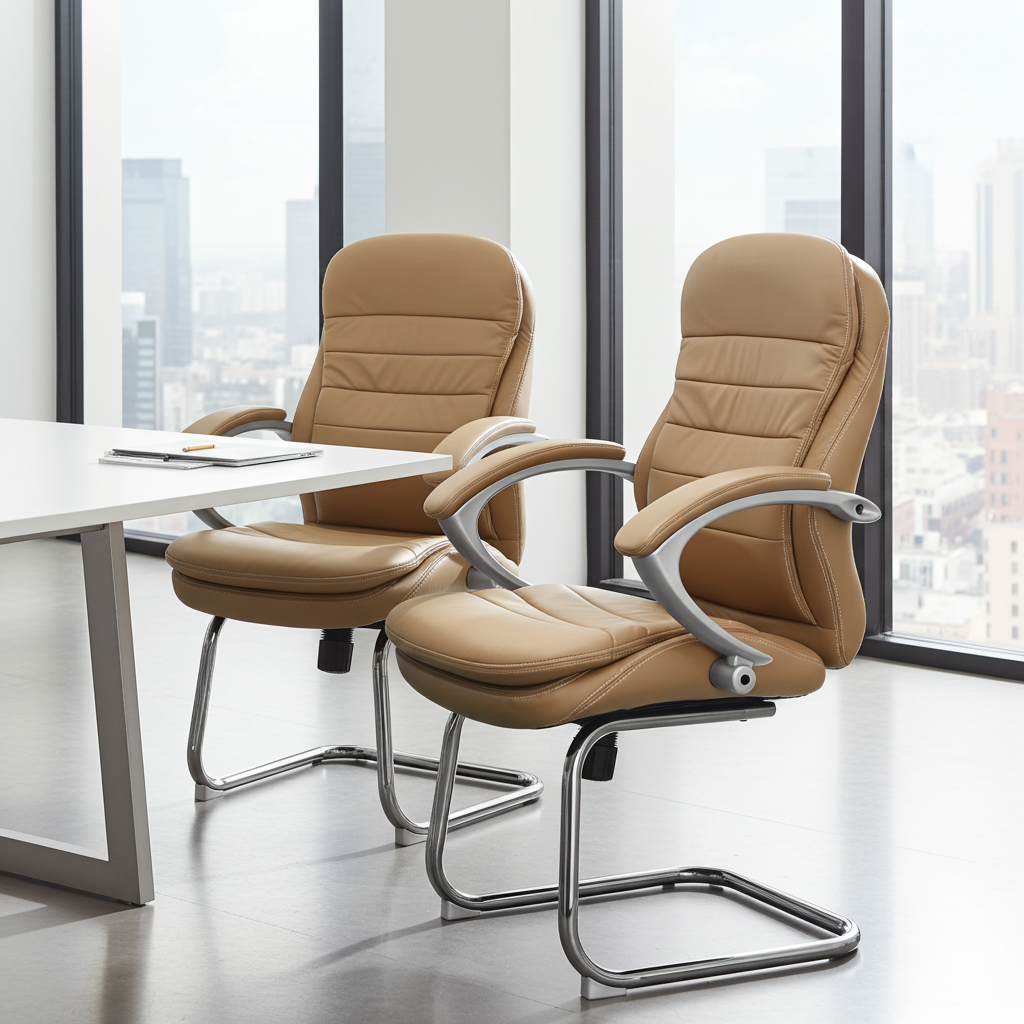 Konferenzstuhl Bergamo beige