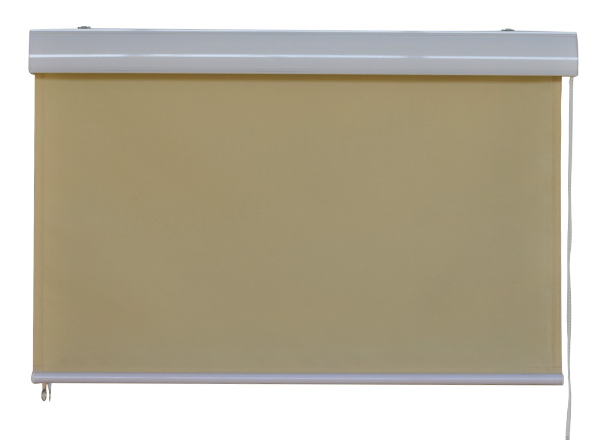 Vertikalmarkise 1.7 x 2.3 m Balkonmarkise Beschattung Kassettenrollo beige