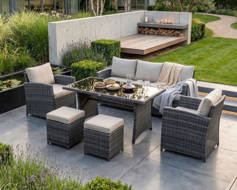 Gartenmöbel Loungemoebel Havanna grau Lounge