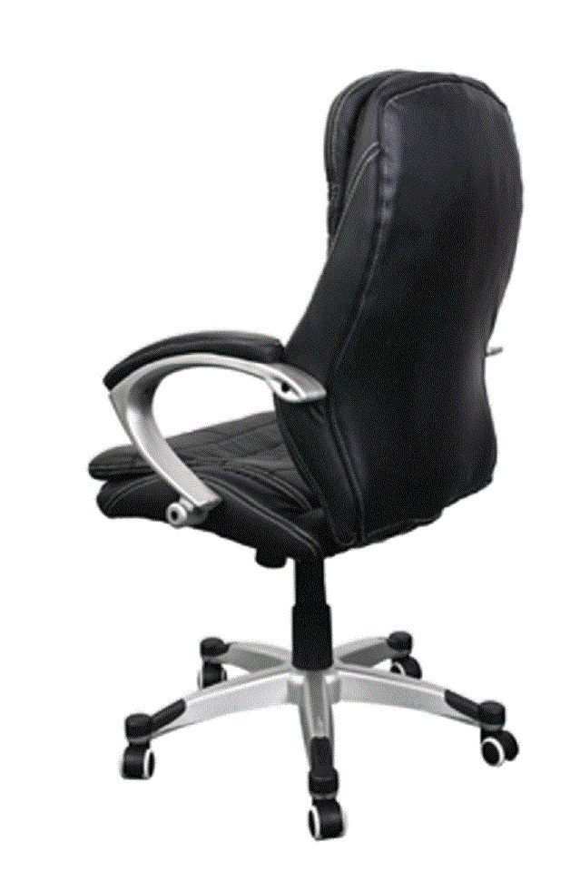 Bürostuhl Rom schwarz Chef Sessel Echtleder Schreibtischstuhl Schreibtischsessel