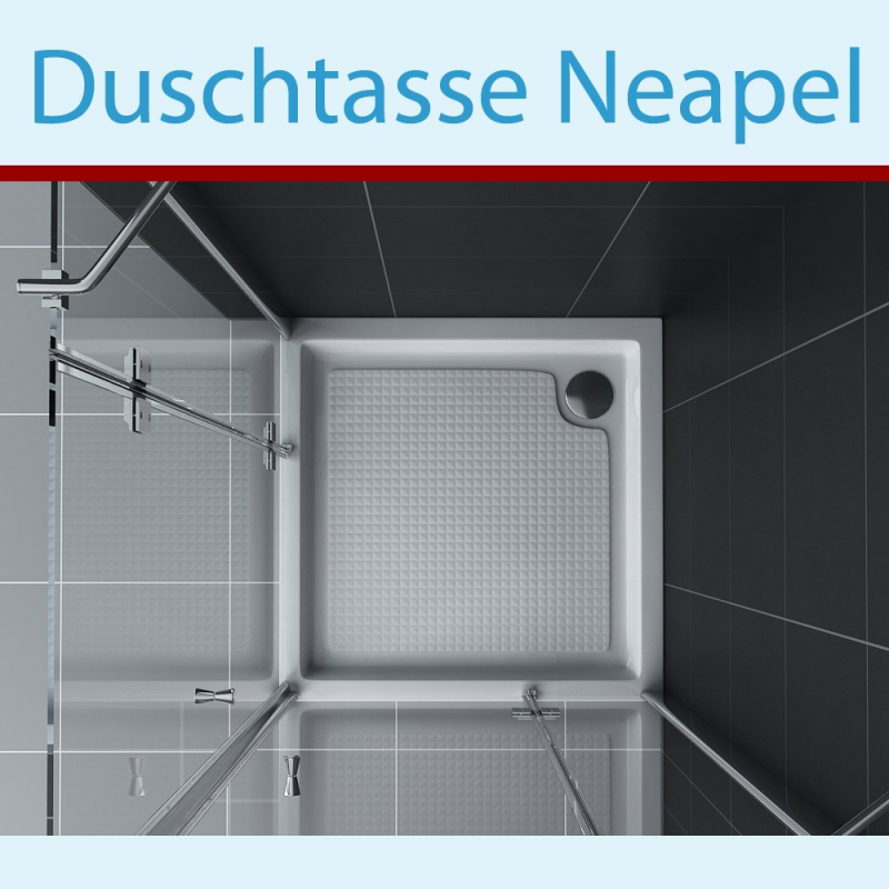 Duschtasse Neapel 800x800 Duch Tasse Glas Dusche weiss Jet-Line Duschwanne Duschboden Badezimmer
