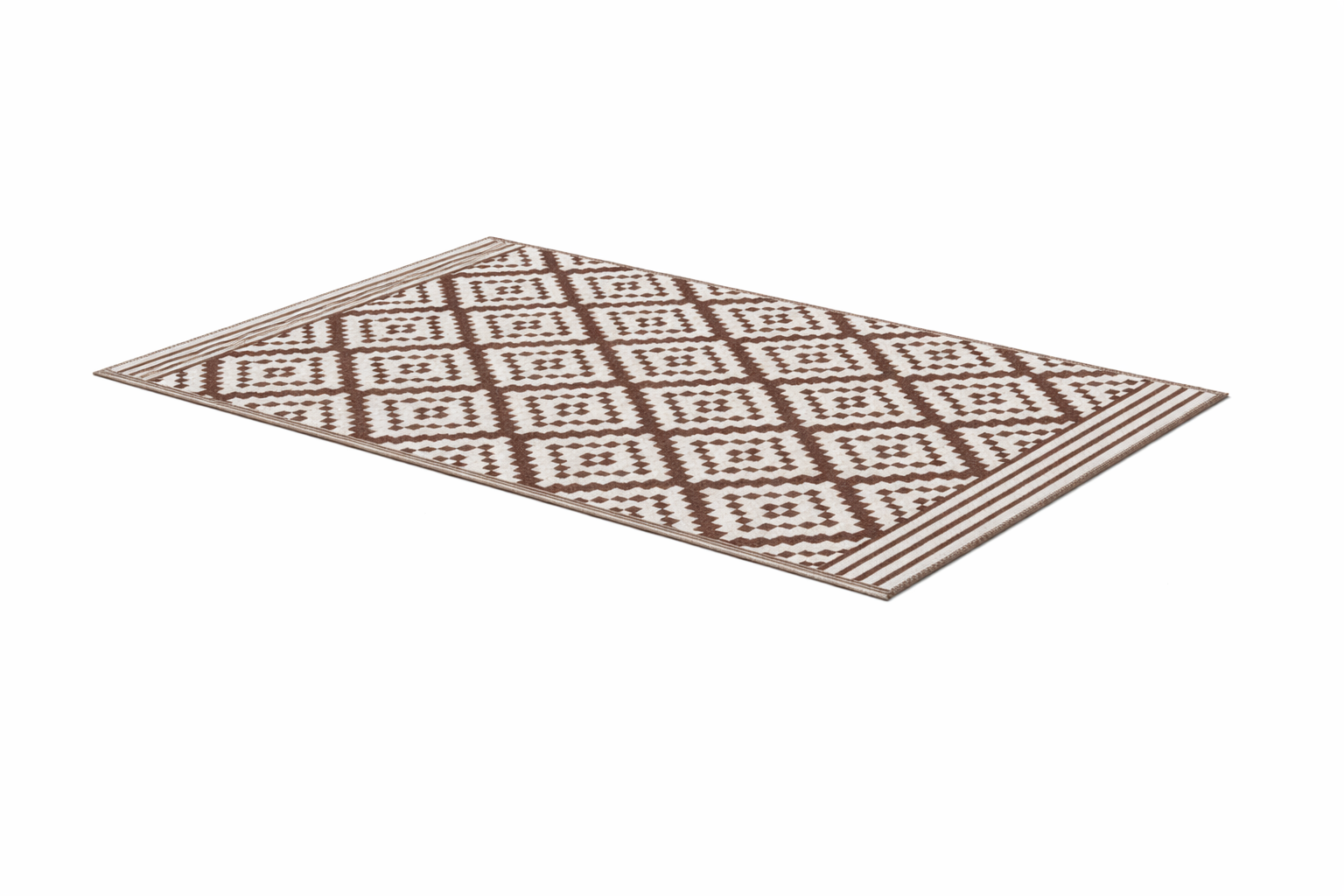 Outdoor Gartenteppich Kunststoffteppich Austin braun 150x240cm Terrasse Balkon Teppich