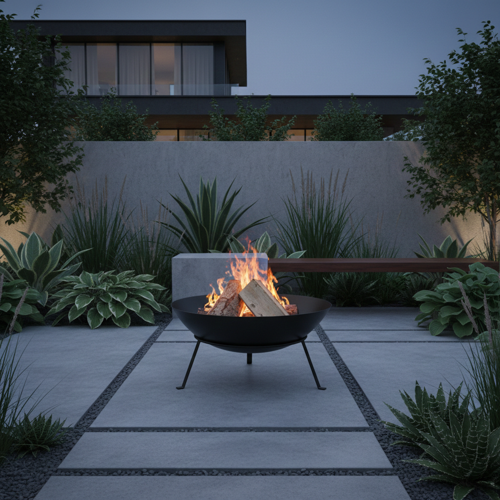 Feuerschale Feuerkorb Grillschale Metall  MINNESOTA schwarz