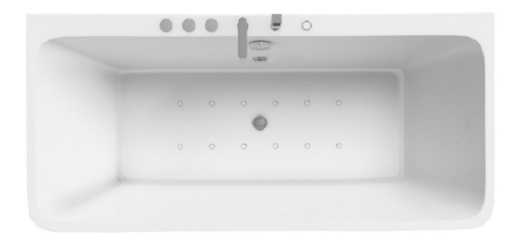 Whirlpool Badewanne VALLERIE weiss Jet-Line Spa weiss Indoor 170 x 75 cm