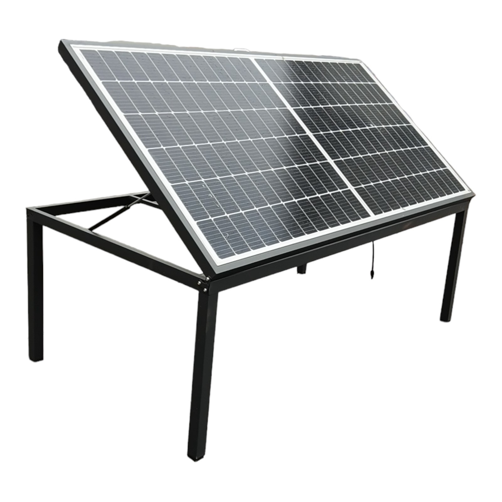 Jet-Line Solar Gartentisch Balkonsolar Ständer smart 550 W Modul mit 400 W Wechselrichter 6-Personen