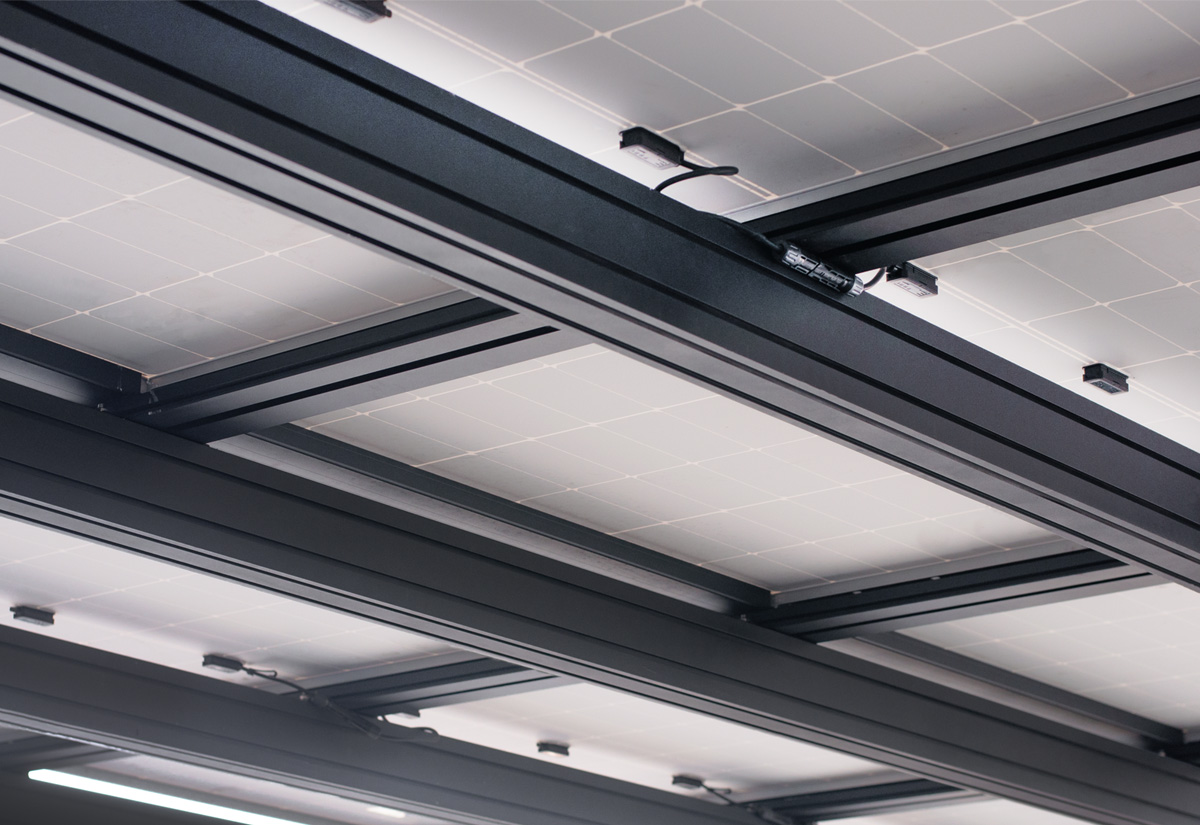 Solar Carport Doppelcarport Aluminium Rahmen ohne Module für zwei Fahrzeuge