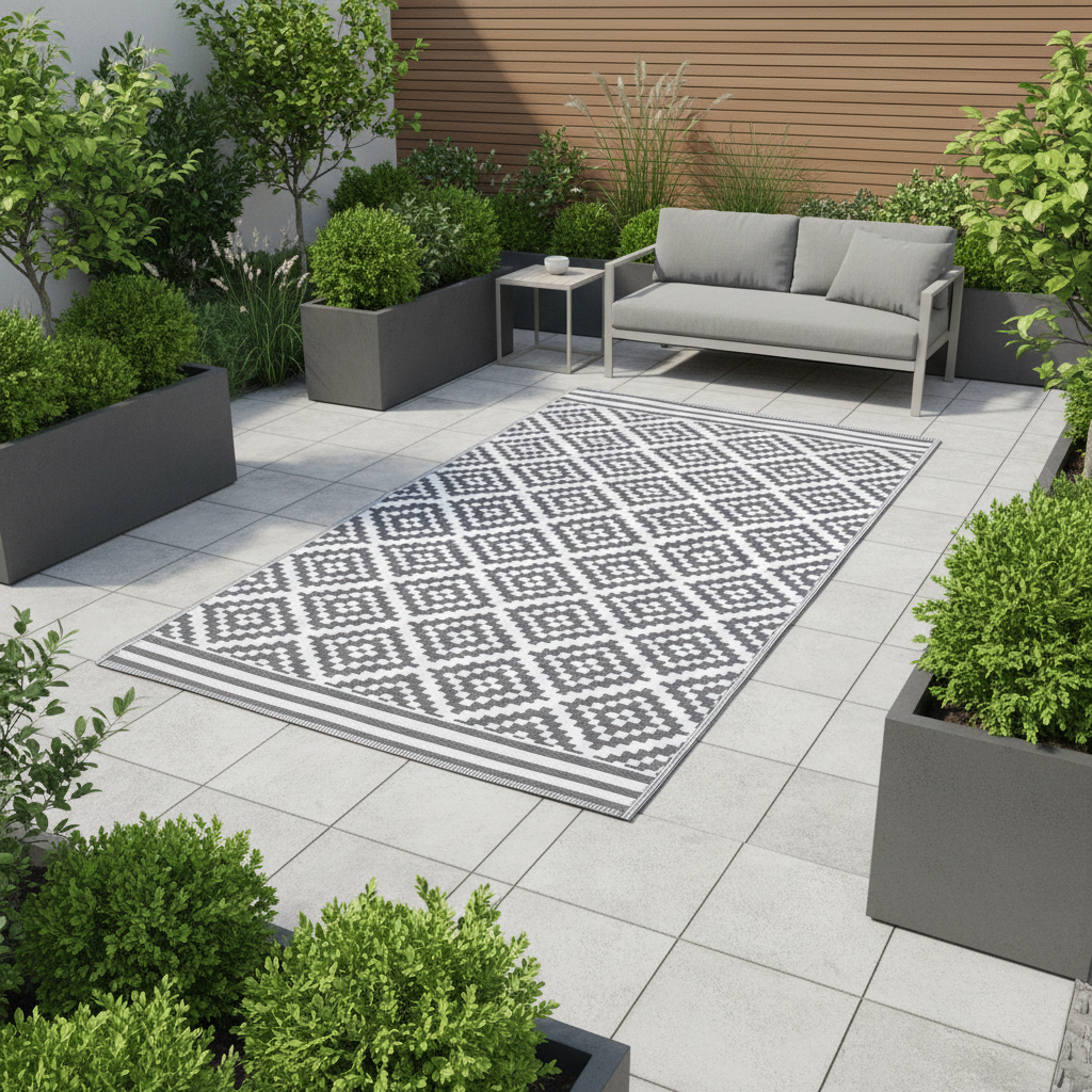 Gartenteppich outdoor Austin grau Teppich 120x180 cm