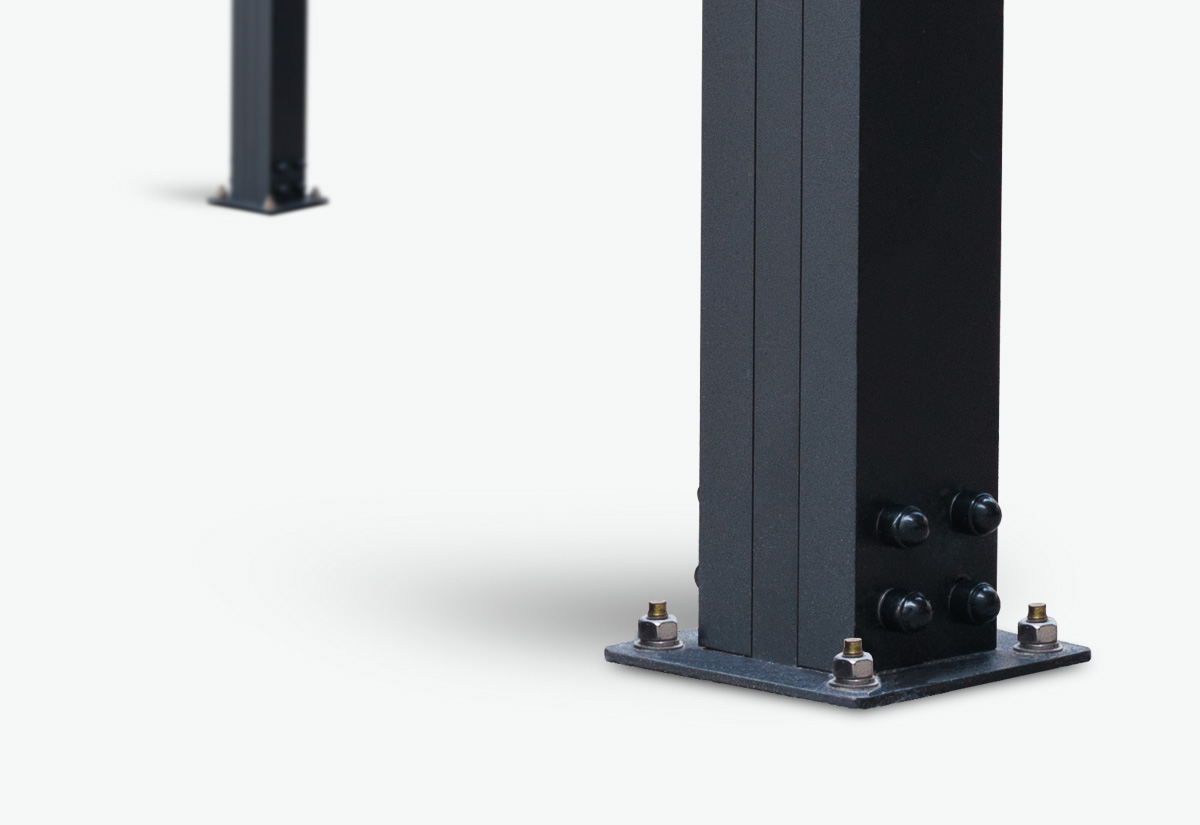 Solar Carport Doppelcarport Aluminium Rahmen ohne Module für zwei Fahrzeuge