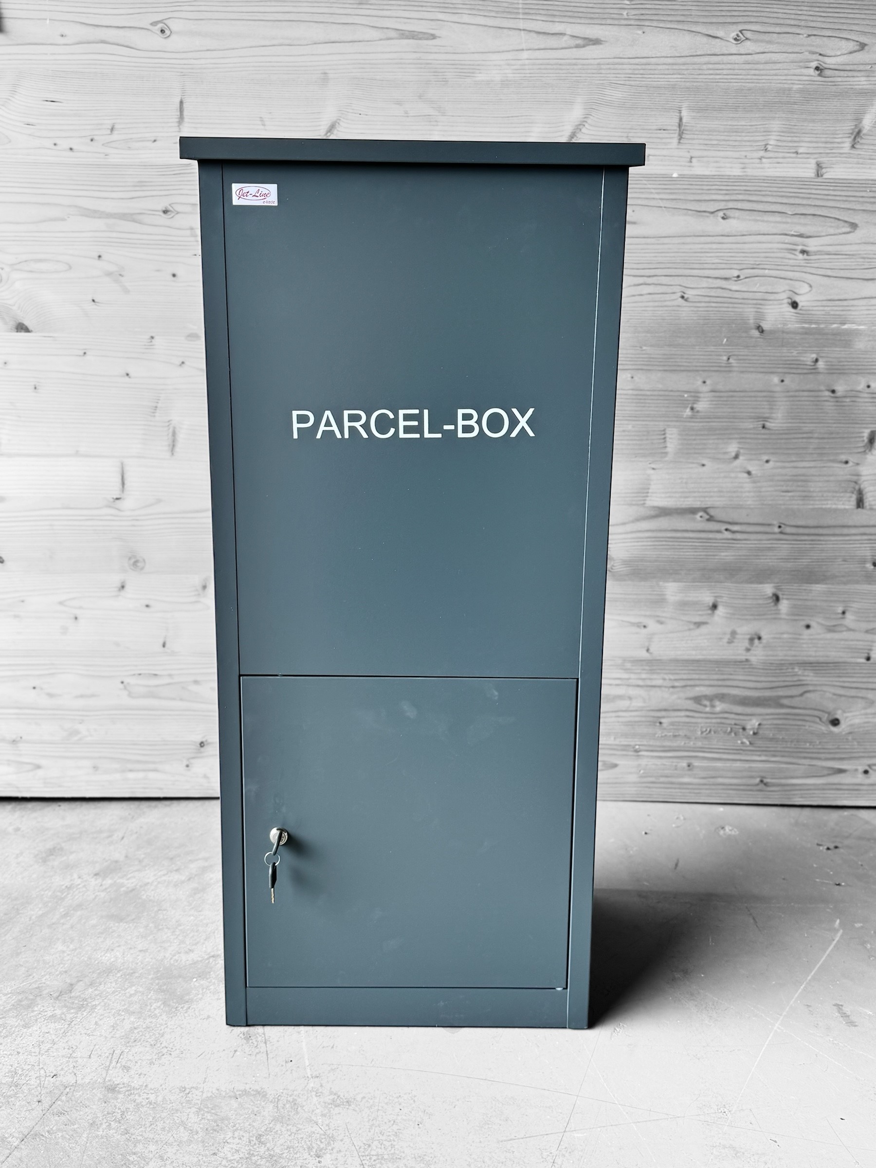 Jet-Line® | Paketbox |Paketablage Briefbox mit Paketfach Gr.XX L | Metall anthrazit 103x36,5x45,5cm