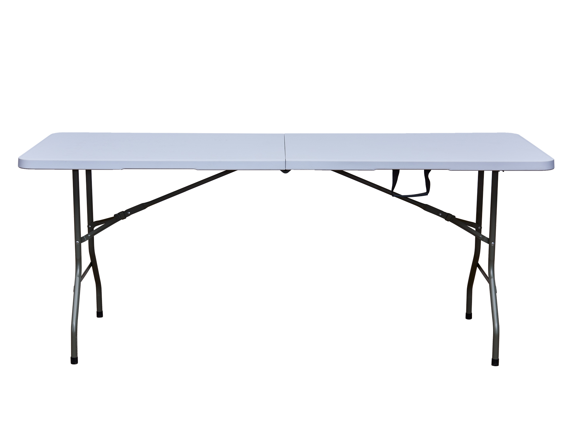 Buffettisch Gartentisch Klapptisch zusammenklappbar faltbar weiß grau 180x70x74cm NIKOLAUS