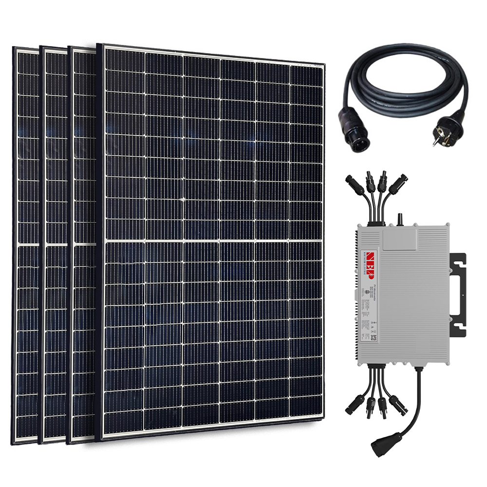 PV  Solaranlage Photovoltaik 2200 W (4x550 W) &  Wechselrichter NEP 2000 W drosselbar