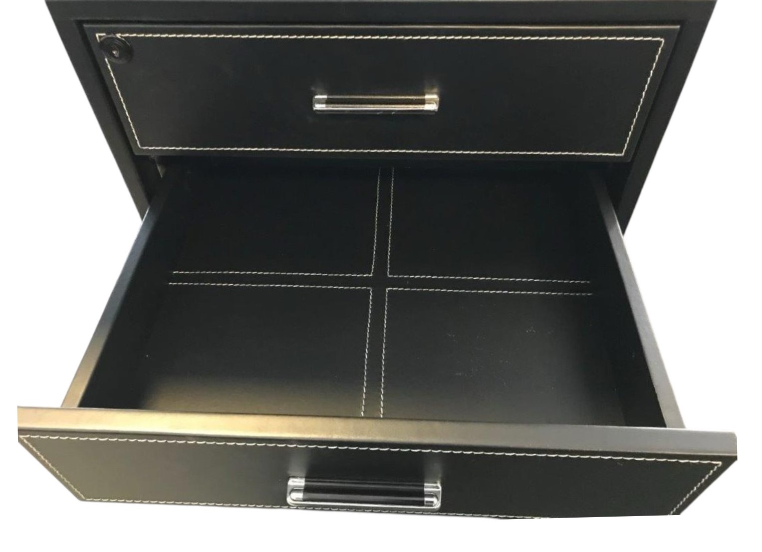 Büromöbel Chef Schreibtisch Managerschreibtisch Büroschreibtisch VENEDIG links schwarz 2,2x0,85x 0,7