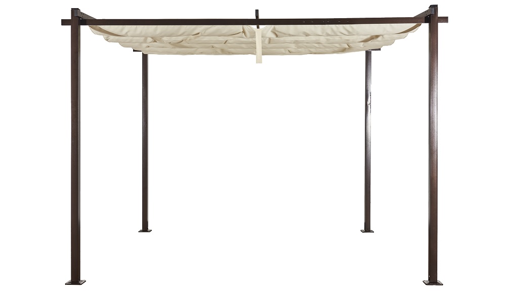 Pavillon Pergola  LUXOR LIGHT 3x4m  beige-antrazit Schiebedach