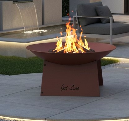 Feuerstelle Pueblo 57x33cm Garten Rostoptik Terrasse Ofen Grill Feuerschale Feuerkorb