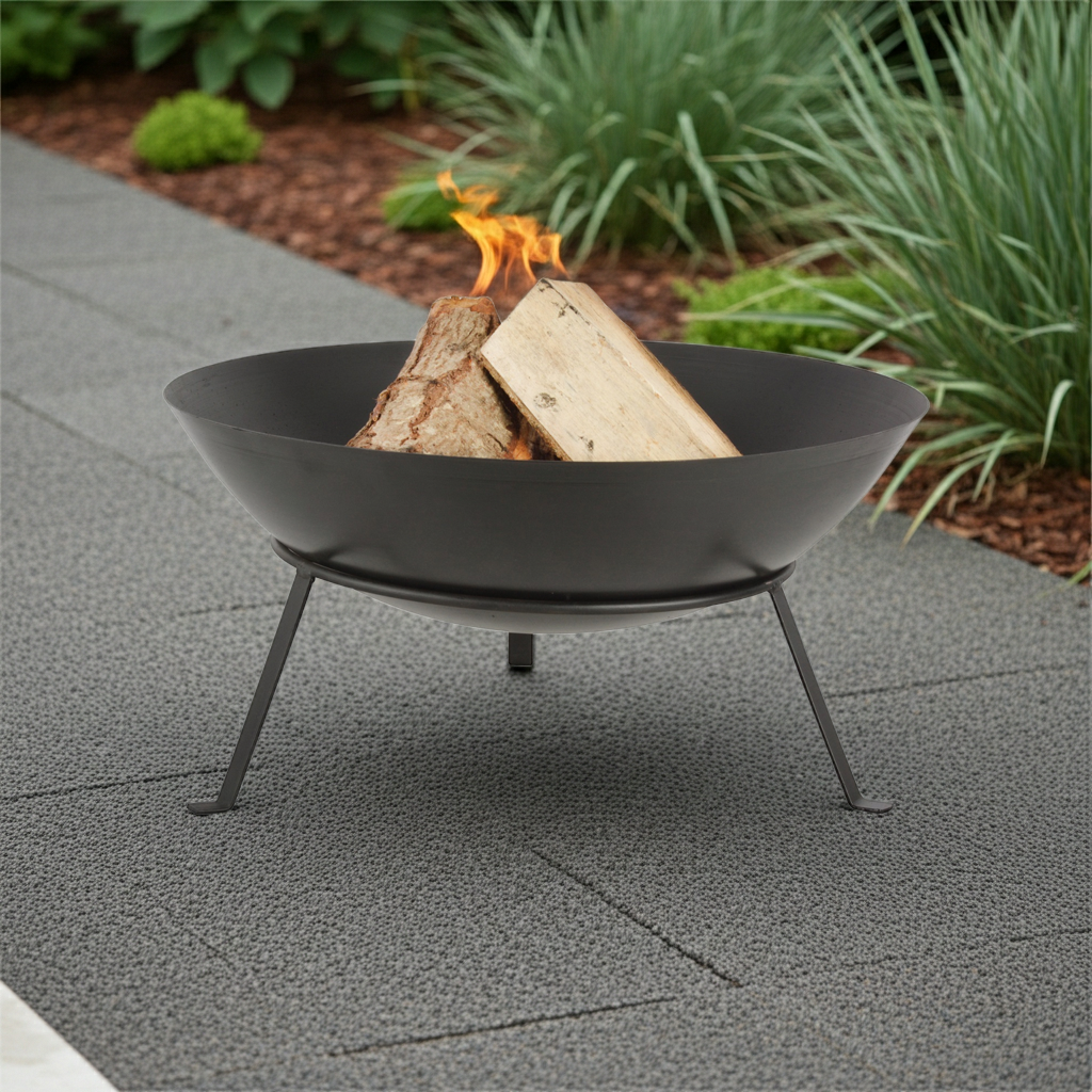 Feuerschale Feuerkorb Grillschale Metall  MINNESOTA schwarz